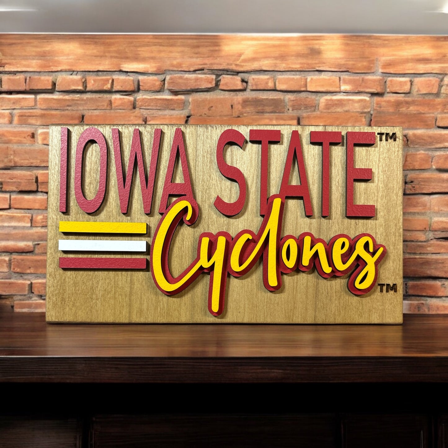 Iowa State Wood Sign