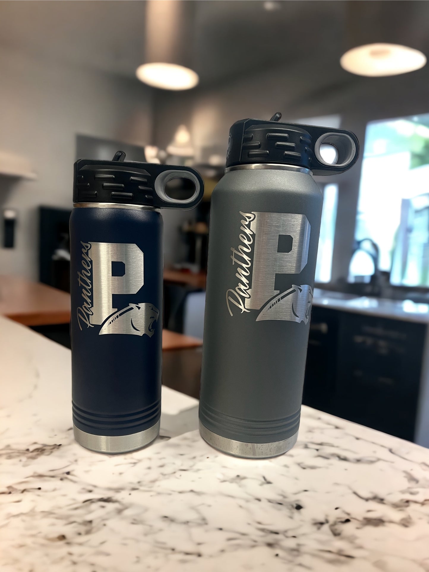 Panorama Panther Logo 20 oz Water Bottle