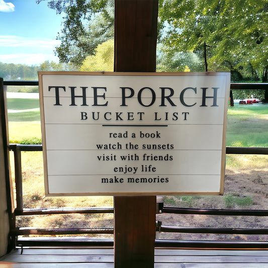 The Porch Bucket List