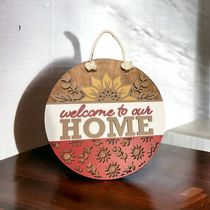Welcome to Our Home Door Hanger