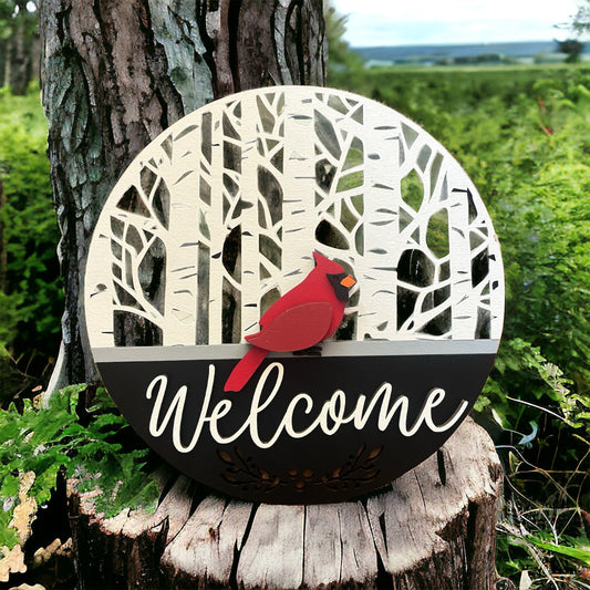 Welcome Cardinal Round SIgn