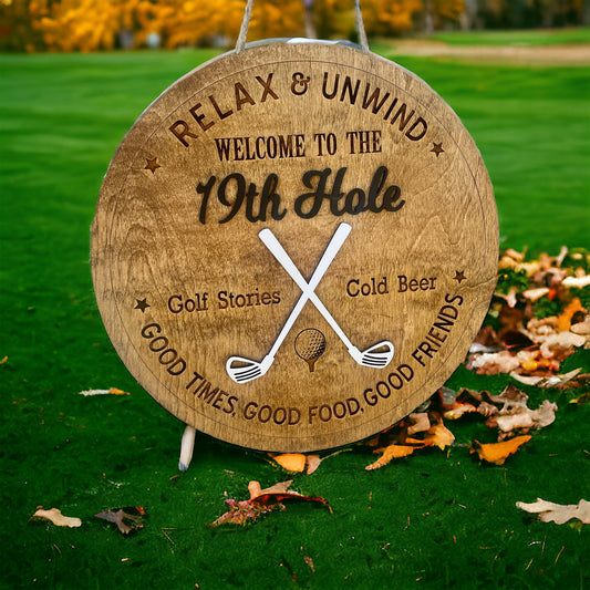19th Hole Golf Door Hanger