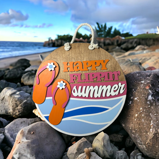 Happy Flippin' Summer Door Hanger
