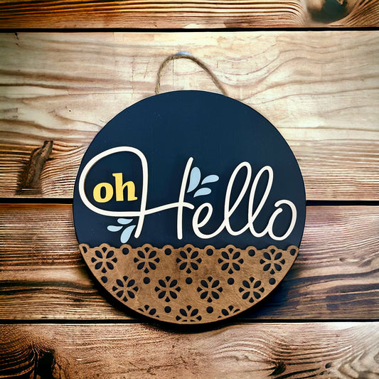 Oh Hello Door Hanger