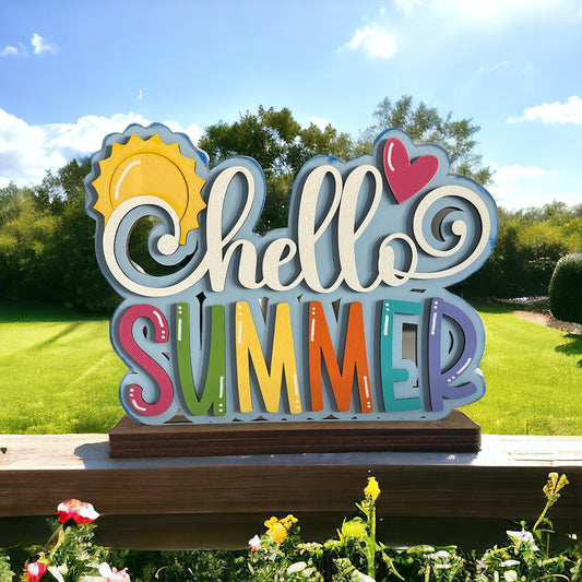 Hello Summer Word Art
