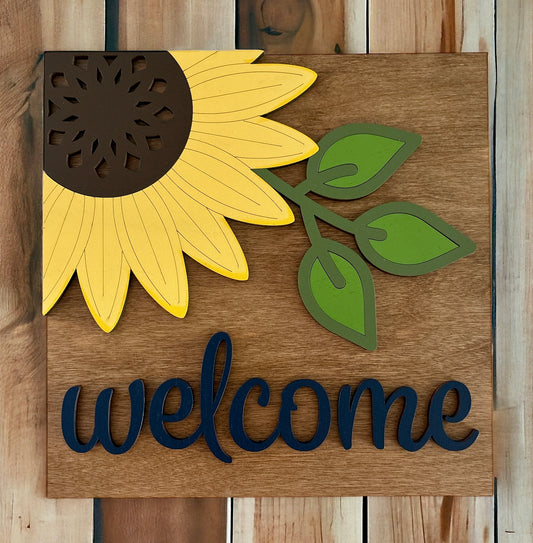 Welcome Sunflower Sign