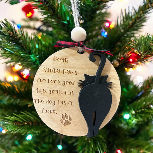 Dear Santa Cat/Dog Ornaments