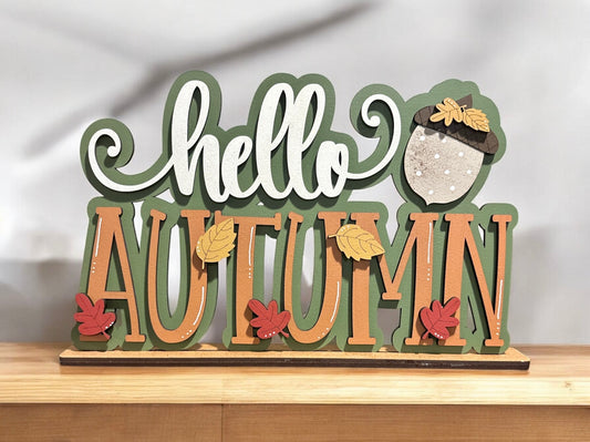 Hello Autumn Shelf Sitter