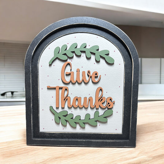 Give Thanks Small Arch Insert