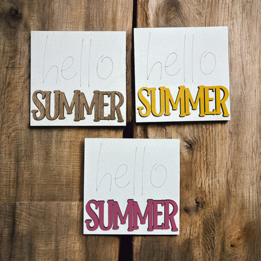 Hello Square Summer Insert
