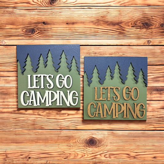 Let's Go Camping Square Insert