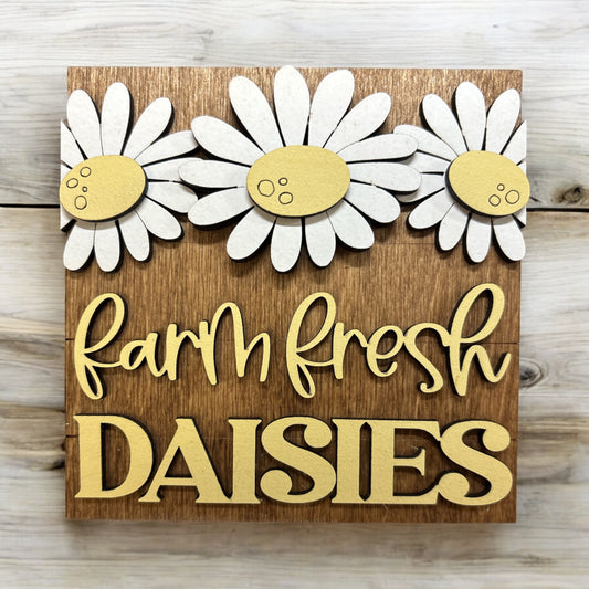 Farm Fresh Daisies Square Insert