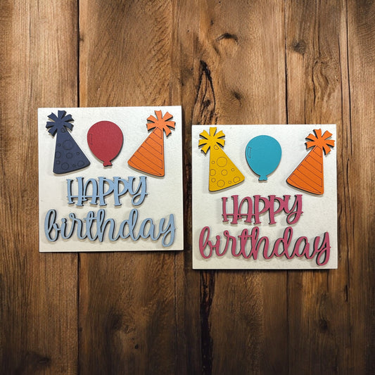 Happy Birthday Square Insert