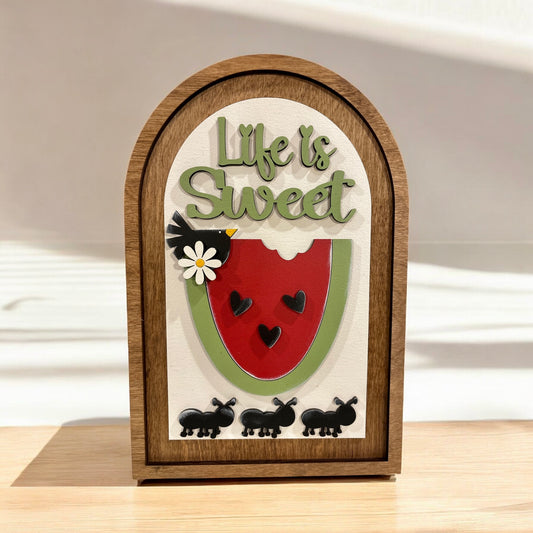 Life is Sweet Large Boho Arch Insert