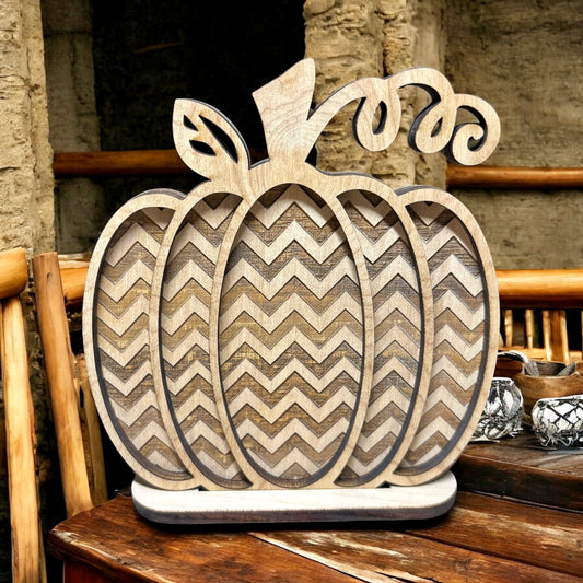 Natural Engraved Pumpkins