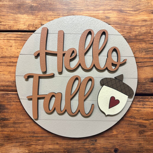 Hello Fall Round Insert
