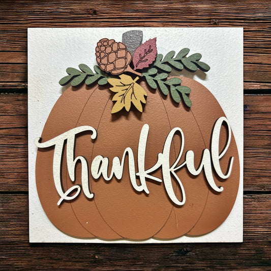 Thankful Pumpkin Square Insert