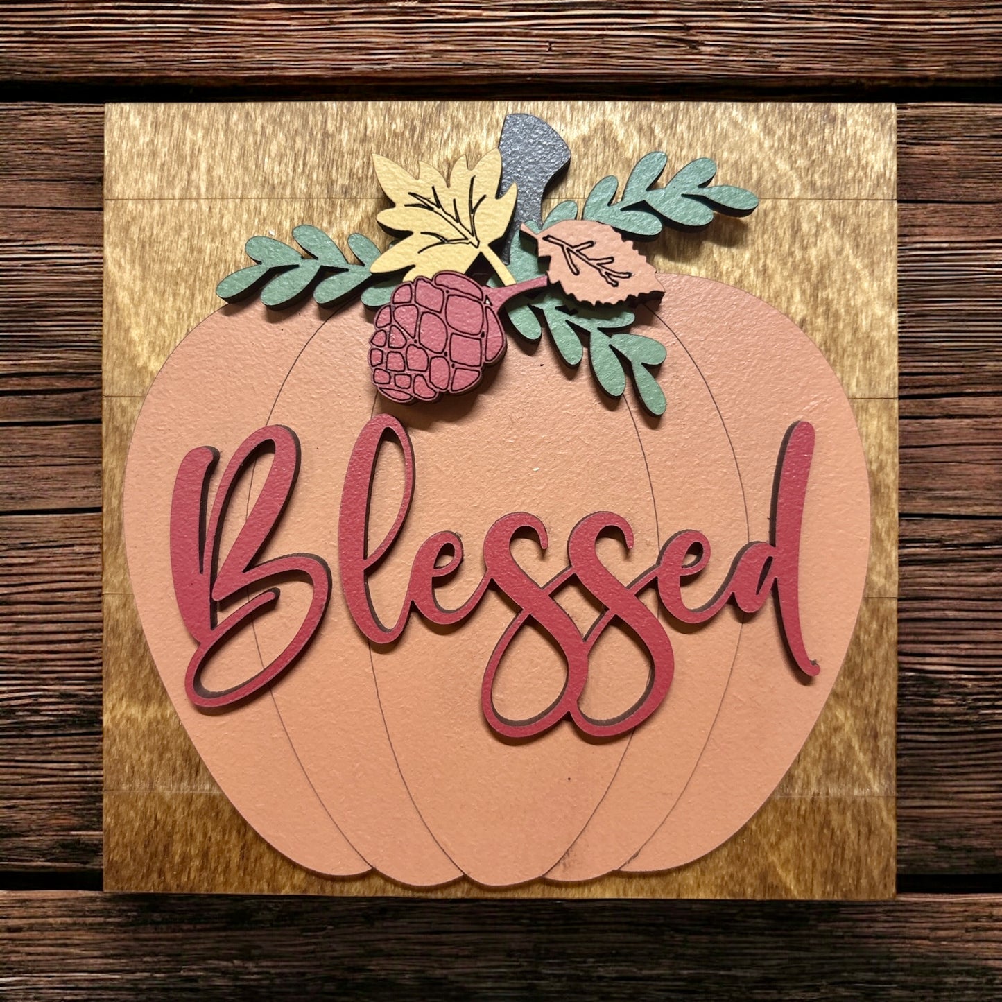 Blessed Pumpkin Square Insert