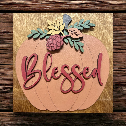 Blessed Pumpkin Square Insert