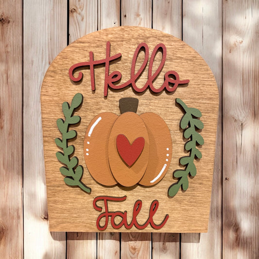 Hello Fall Small Arch Insert