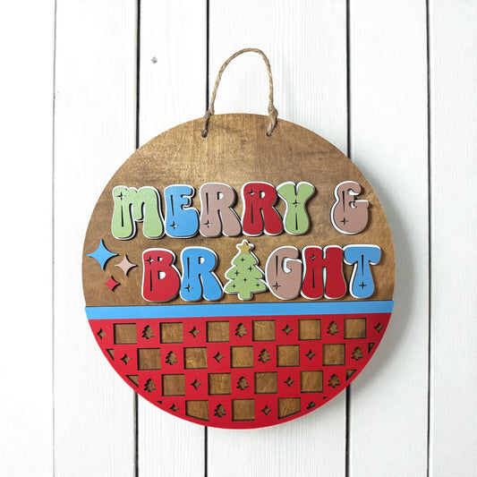 Merry & Bright Door Hanger