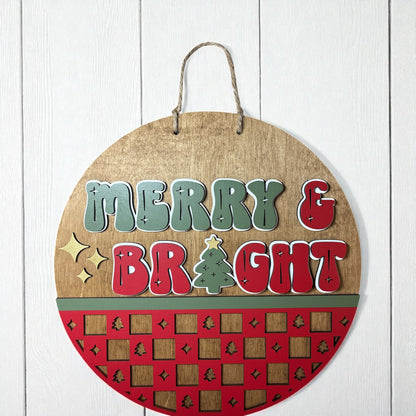 Merry & Bright Door Hanger