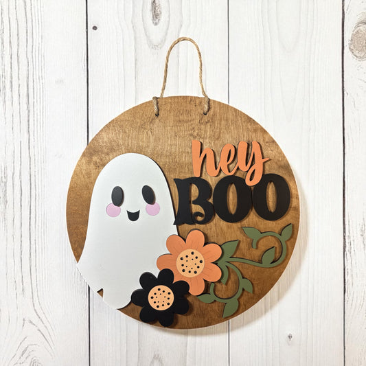 Hey Boo Ghost Door Hanger