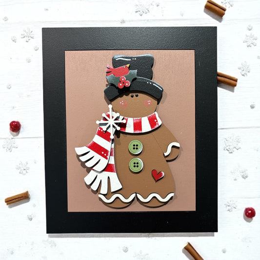 Gingerbread Man Framed Sign