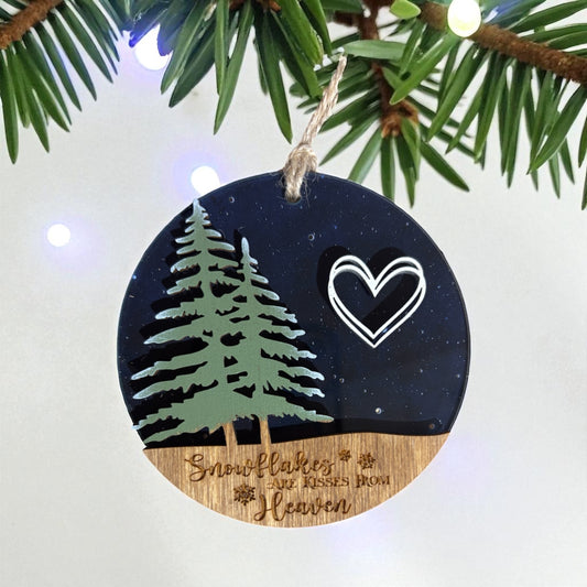 Snowflakes in Heaven Christmas Ornament