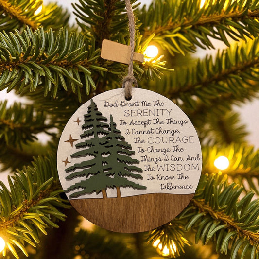 Serenity Prayer Christmas Ornament