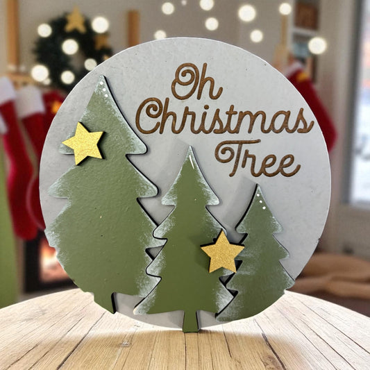 Oh Christmas Tree Round Insert