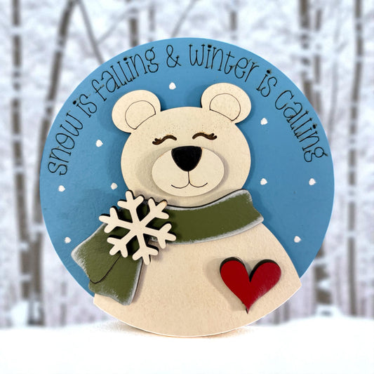 Winter Bear Round Insert