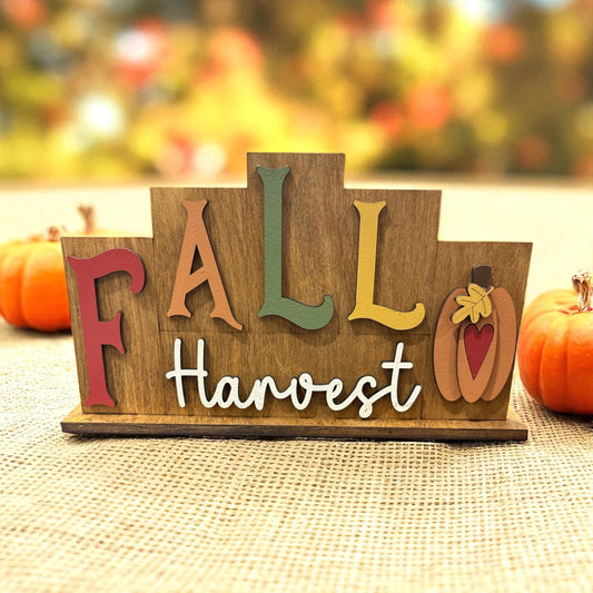 Fall Harvest Mini Word Block