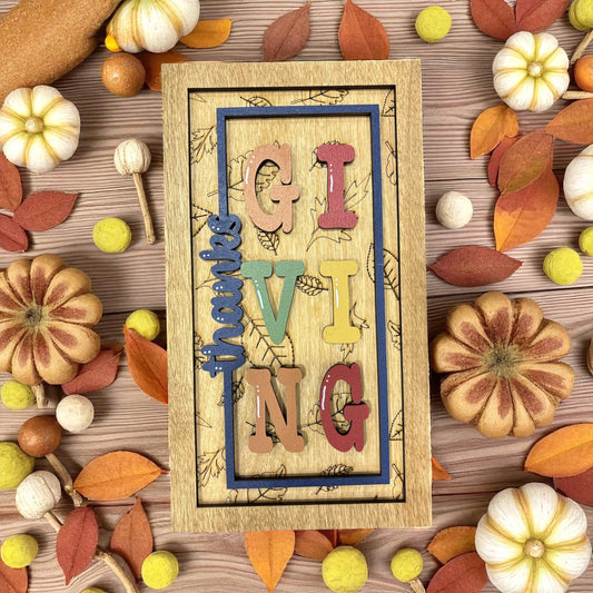thanksGIVING Wood Sign