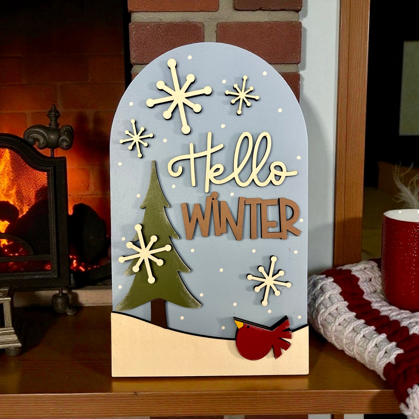 Hello Winter Large Arch Insert