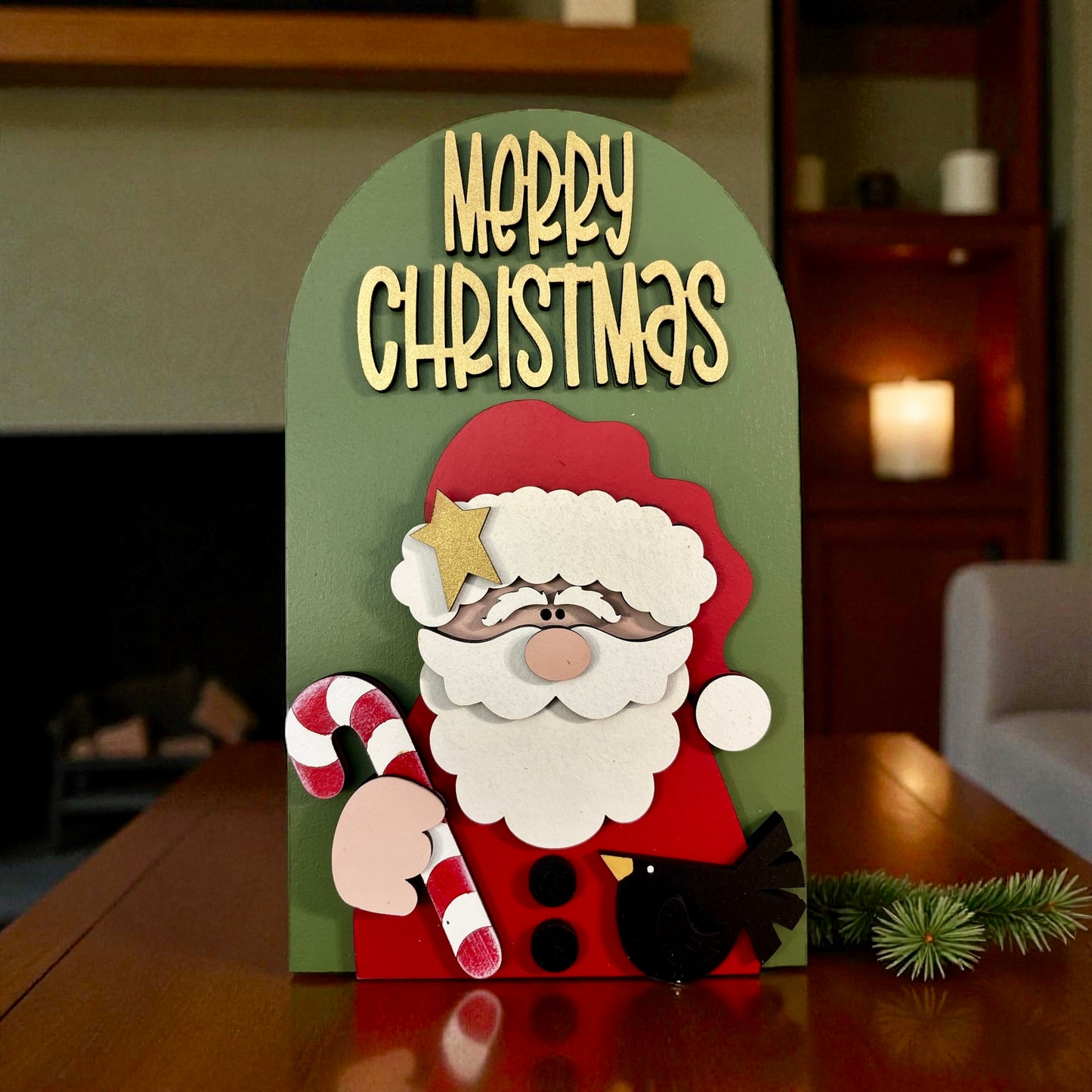 Merry Christmas Santa Large Arch Insert