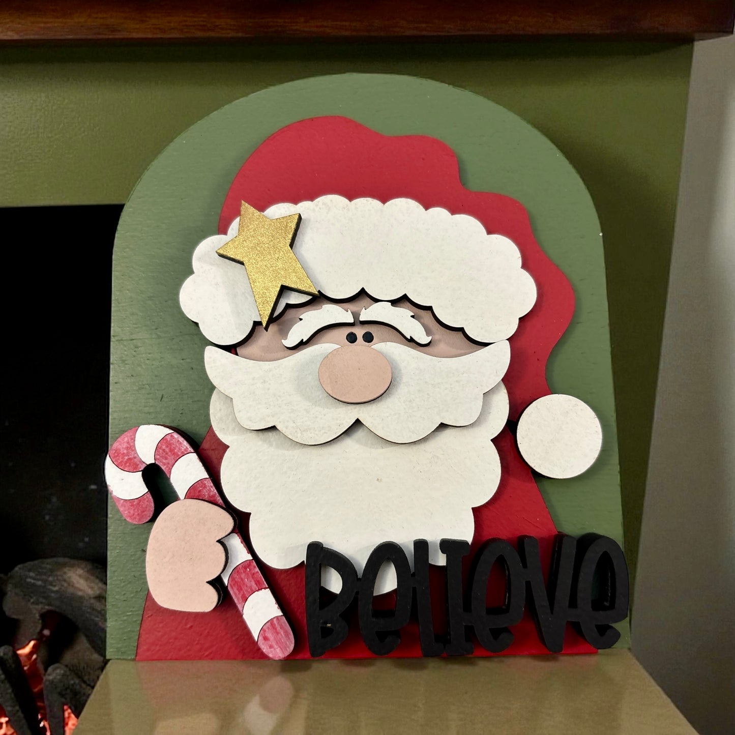 Merry Christmas Santa Small Arch Insert