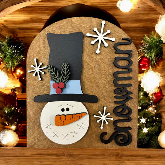 Primitive Snowman Small Arch Insert