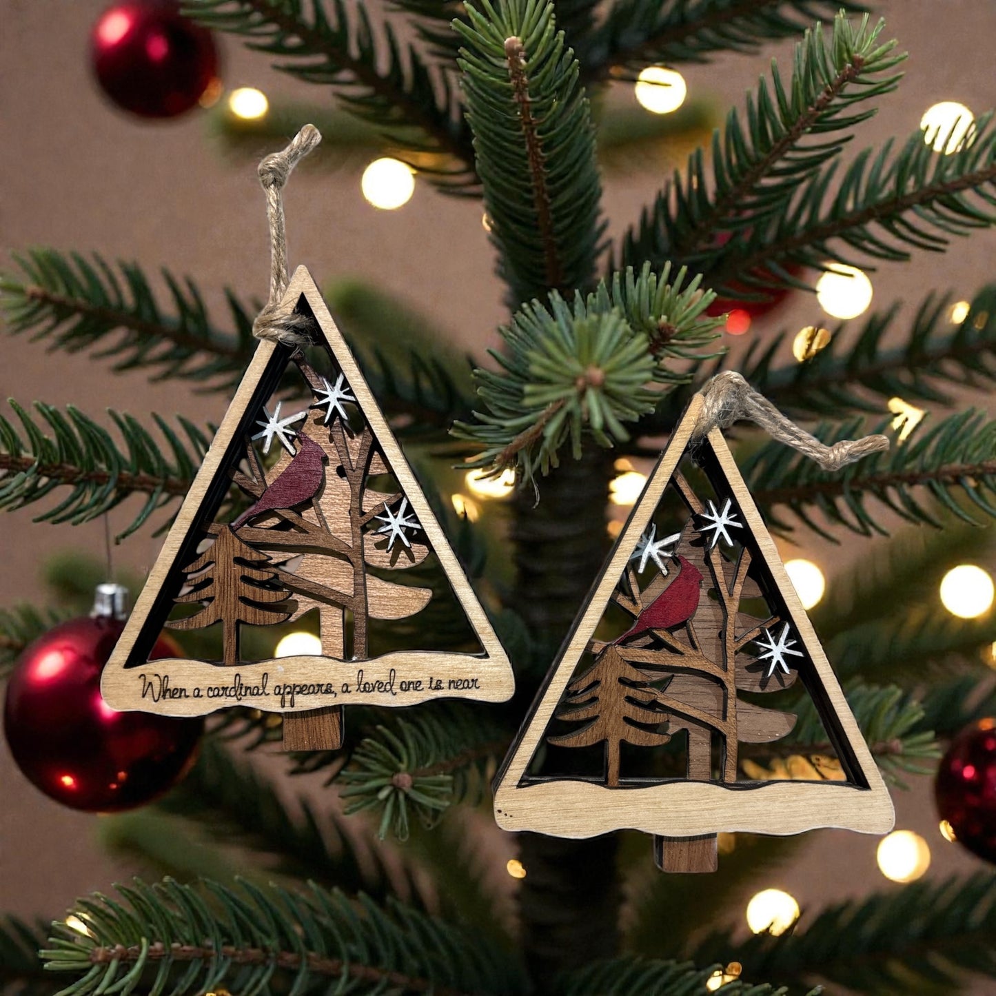 Cardinal Tree Christmas Ornament