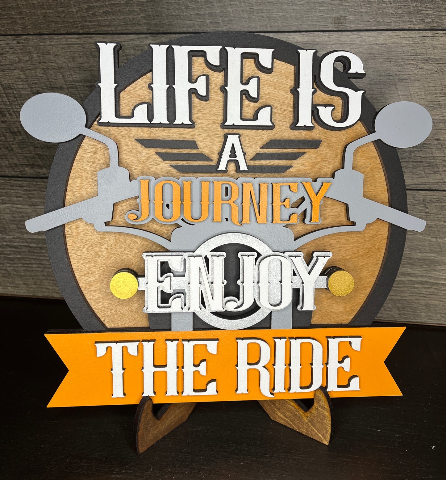 Life is a Journey Motorcycle Round Sign