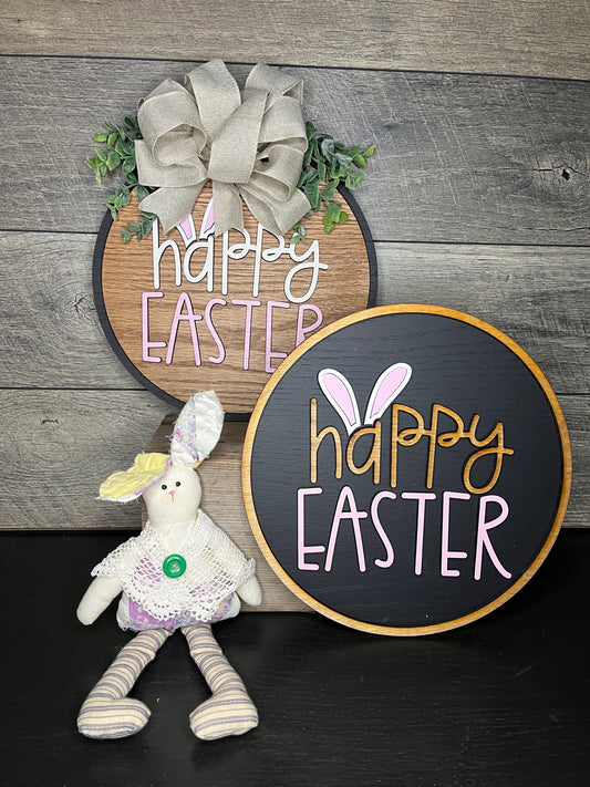 Happy Easter Round Sign