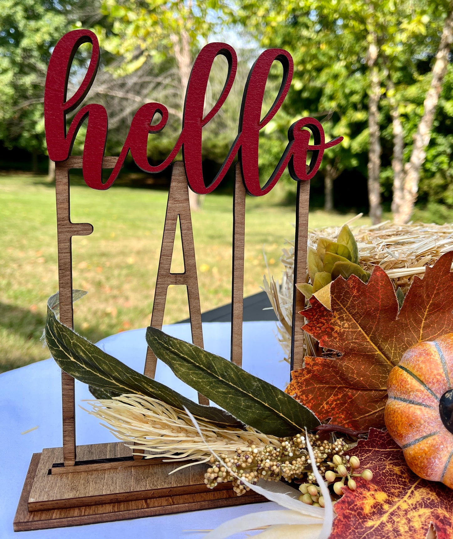 Tall Hello Fall Standing