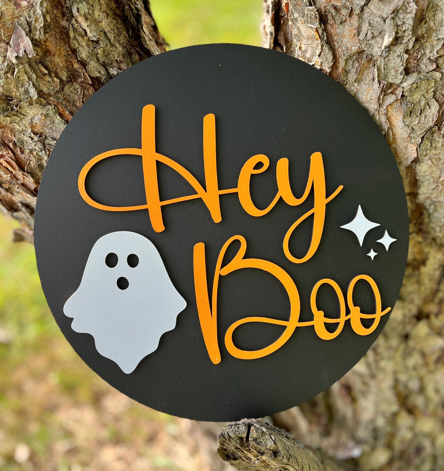 Hey Boo Halloween Sign