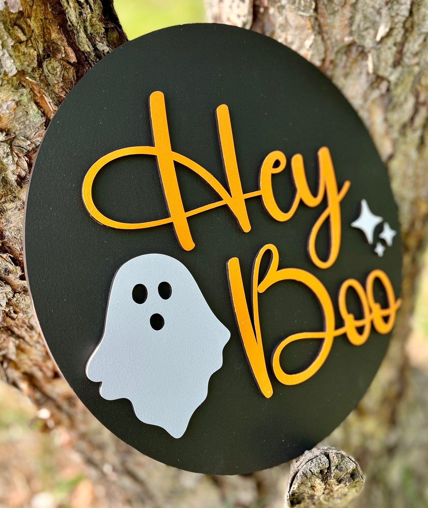 Hey Boo Halloween Sign