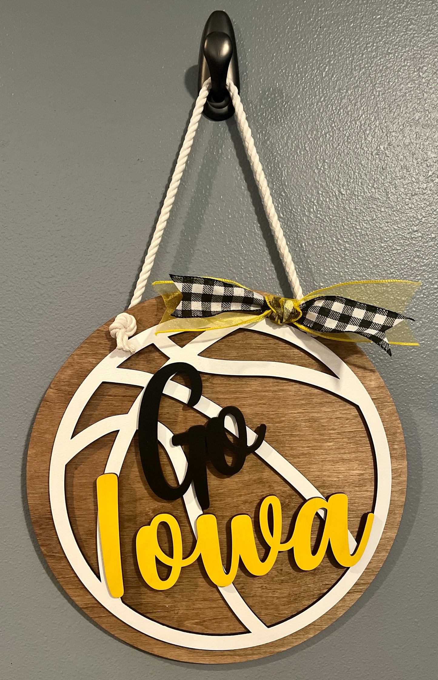 Go Team Basketball Door Hanger