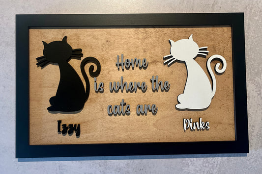 Home is Where the Cats Are Custom Sign