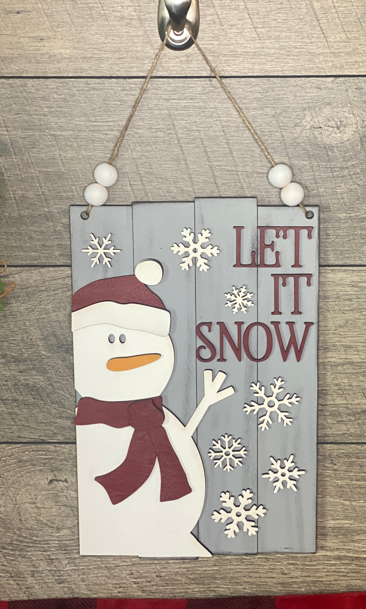 Let It Snow Hanging Sign