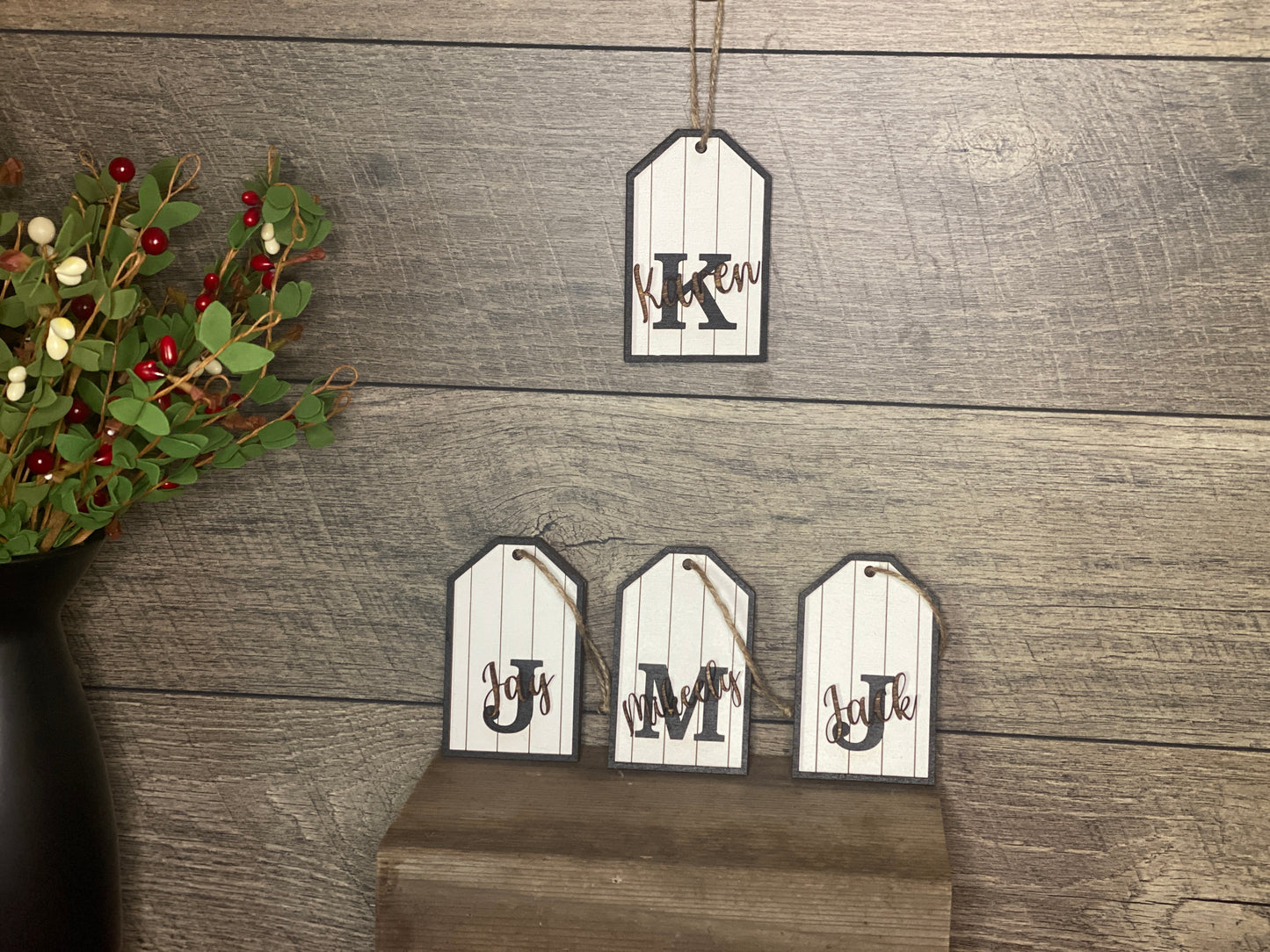 Shiplap Ornaments - Personalized