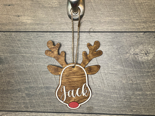 Reindeer Ornament - Personalized